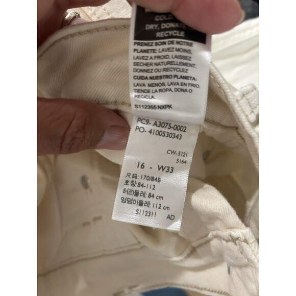 Levi Strauss Women’s Size 16 Signature Off-white High Rise Straight Stretch Jean - Picture 3 of 8